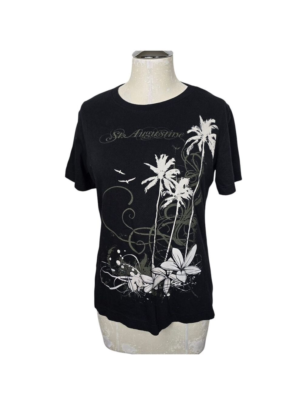 Del Sol Short Sleeves Crewneck Palm Trees St. Augustine T-Shirt M